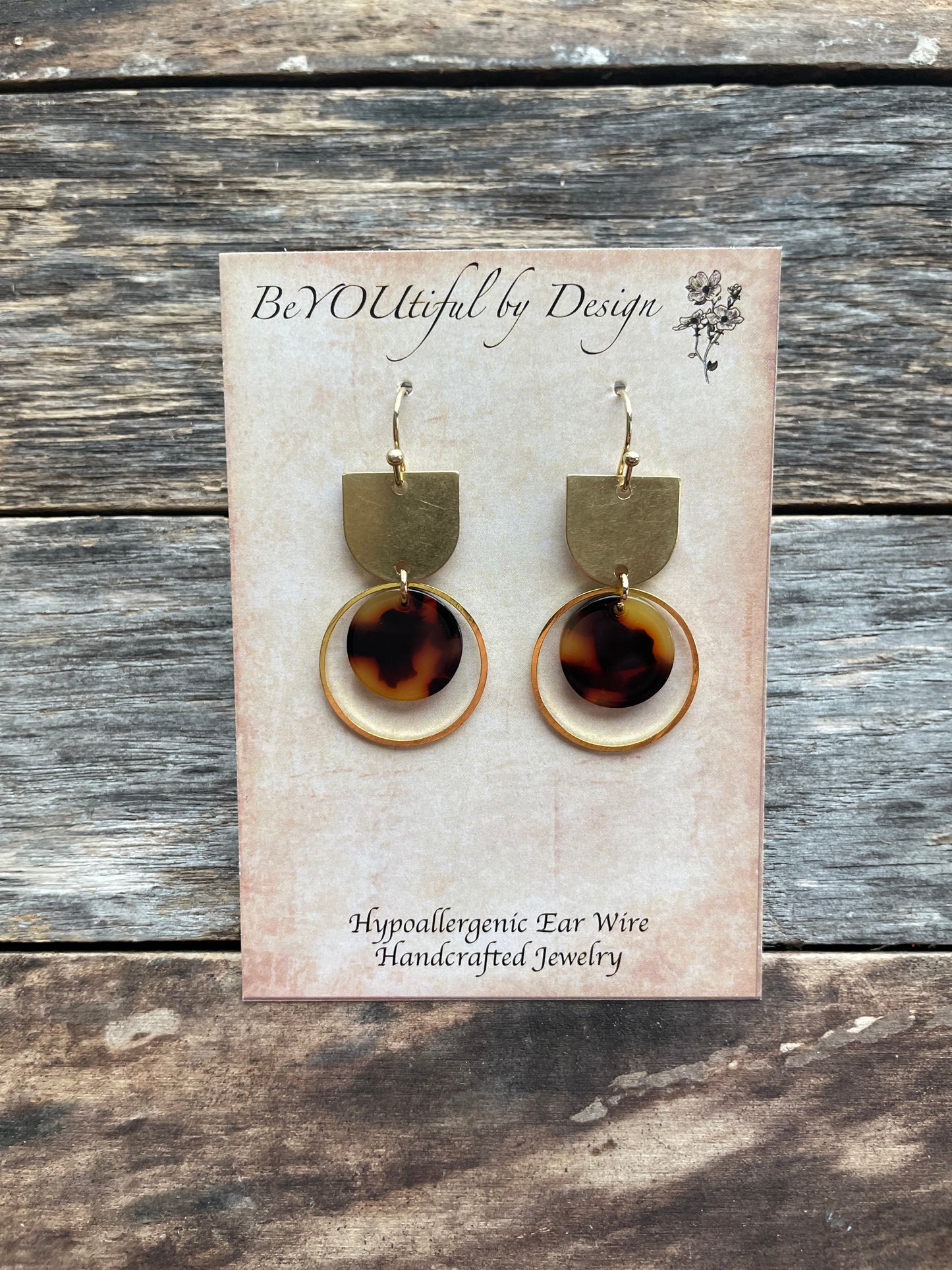 Resin Earrings with D Shaped Connector