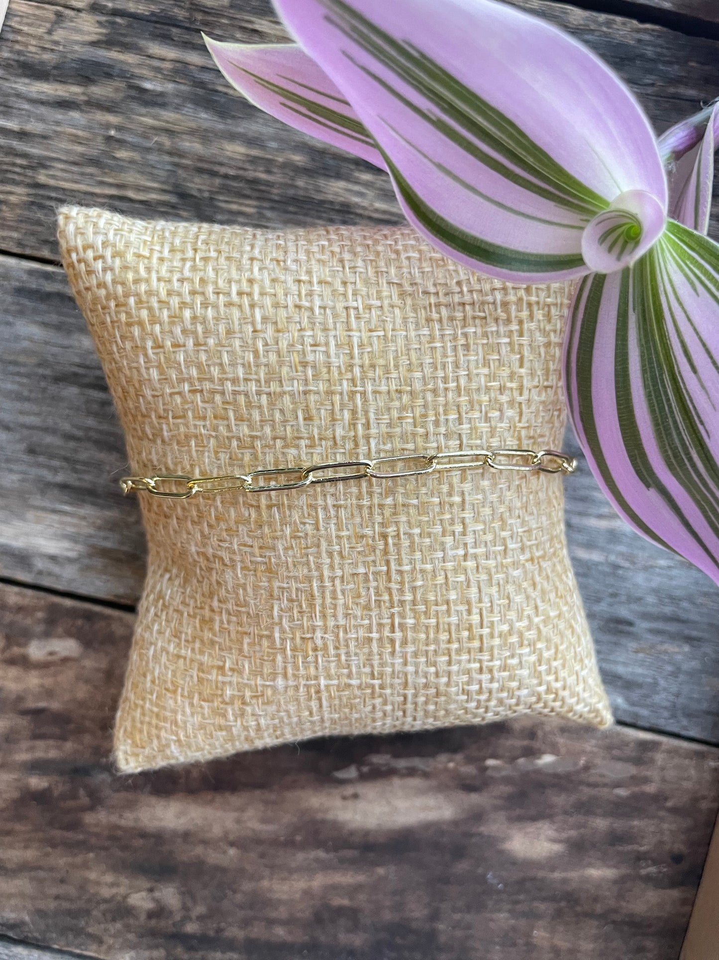 Gold Paperclip Chain Bracelet